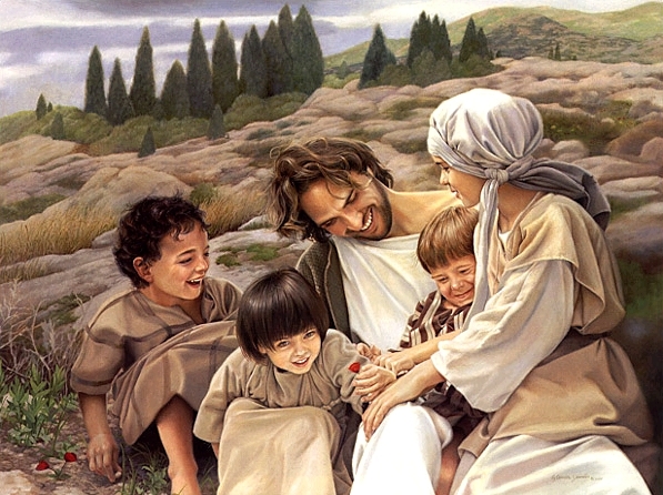 images of jesus with kids.  the children…. because I figure if Jesus quit everything that one day 
